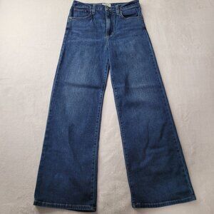 L.T.J. Genoa Women's High Rise Wide Leg Blue Denim Jeans Size 26 Made in USA